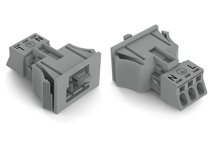 WAGO ELETTRONICA - Spina con innesto a scatto.3 poli.Cod. B.grigio