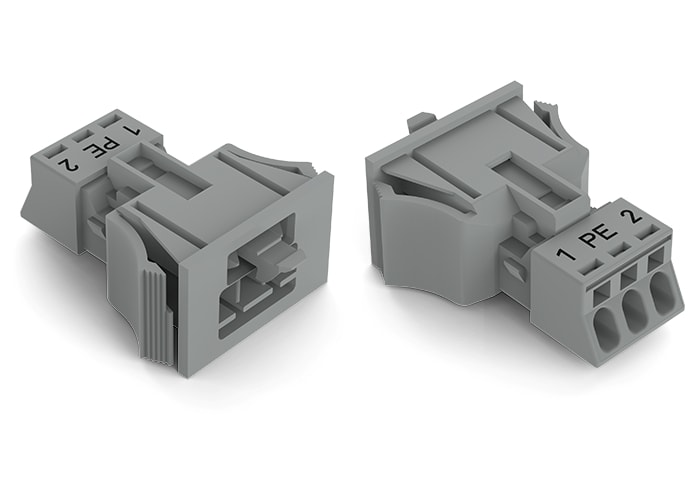WAGO ELETTRONICA - Spina con innesto a scatto.3 poli.Cod. B.grigio 890-753/062-000