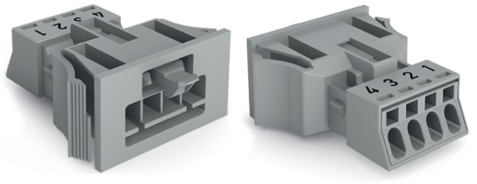 WAGO ELETTRONICA - Spina con innesto a scatto.4 poli.Cod. B.grigio 890-754