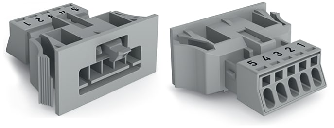 WAGO ELETTRONICA - Spina con innesto a scatto.5 poli.Cod. B.grigio