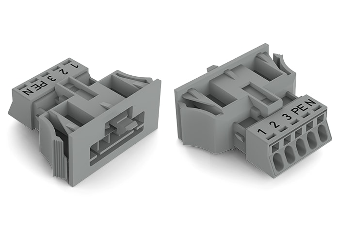 WAGO ELETTRONICA - Spina con innesto a scatto.5 poli.Cod. B.grigio