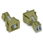 WAGO ELETTRONICA - Presa con innesto a scatto.2 poli.Cod. B.verde chiaro 890-762