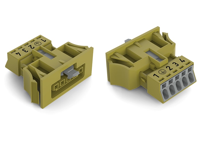 WAGO ELETTRONICA - Presa con innesto a scatto.5 poli.Cod. B.verde chiaro 890-765/073-000