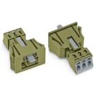WAGO ELETTRONICA - Spina con innesto a scatto.3 poli.Cod. B.verde chiaro