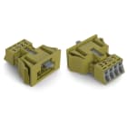 WAGO ELETTRONICA - Spina con innesto a scatto.4 poli.Cod. B.verde chiaro