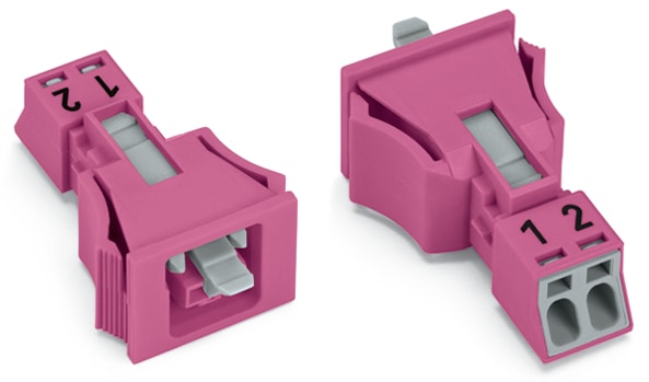 WAGO ELETTRONICA - Presa con innesto a scatto.2 poli.Cod. B.rosa 890-782