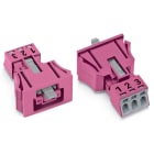 WAGO ELETTRONICA - Presa con innesto a scatto.3 poli.Cod. B.rosa