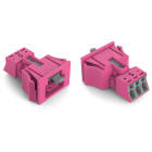 WAGO ELETTRONICA - Presa con innesto a scatto.3 poli.Cod. B.rosa