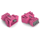 WAGO ELETTRONICA - Presa con innesto a scatto.4 poli.Cod. B.rosa