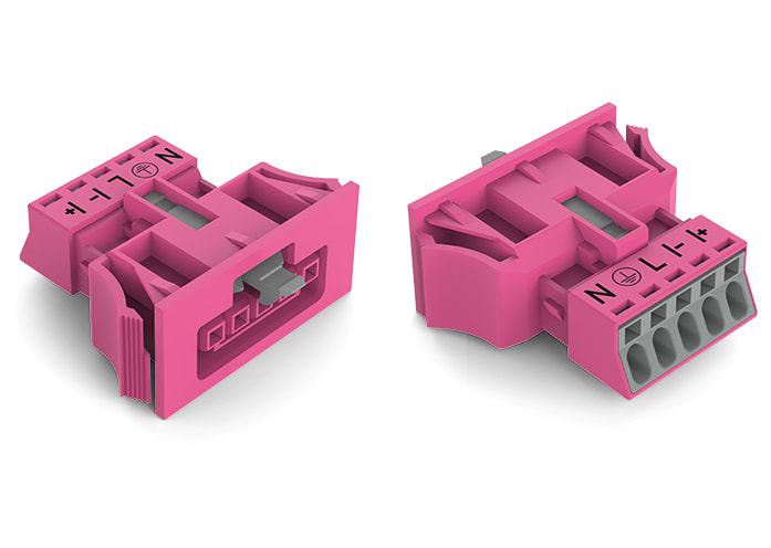 WAGO ELETTRONICA - Presa con innesto a scatto.5 poli.Cod. B.rosa 890-785/080-000