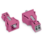 WAGO ELETTRONICA - Spina con innesto a scatto.2 poli.Cod. B.rosa 890-792
