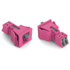 WAGO ELETTRONICA - Spina con innesto a scatto.2 poli.Cod. B.rosa