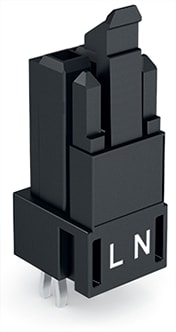 WAGO ELETTRONICA - Presa per circuiti stampati.dritto.2 poli.nero 890-802