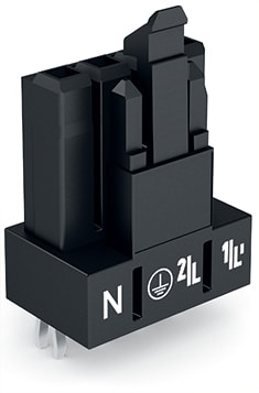 WAGO ELETTRONICA - Presa per circuiti stampati.dritto.4 poli.nero 890-804