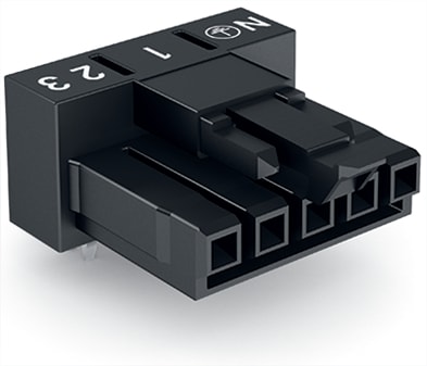 WAGO ELETTRONICA - Presa per circuiti stampati.angolato.5 poli.nero