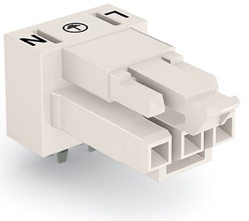WAGO ELETTRONICA - Presa per circuiti stampati.angolato.3 poli.bianco