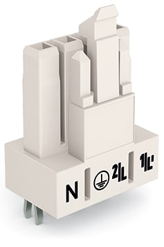 WAGO ELETTRONICA - Presa per circuiti stampati.dritto.4 poli.bianco