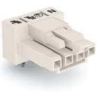 WAGO ELETTRONICA - Presa per circuiti stampati.angolato.4 poli.bianco