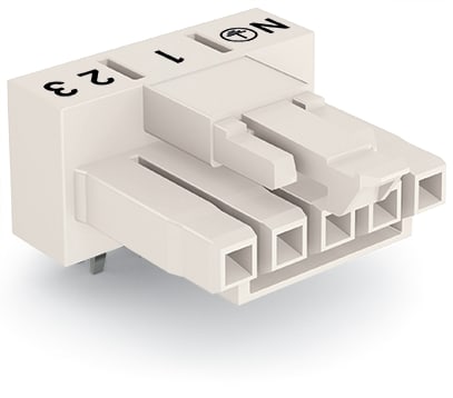 WAGO ELETTRONICA - Presa per circuiti stampati.angolato.5 poli.bianco