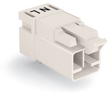 WAGO ELETTRONICA - Spina per circuiti stampati.angolato.2 poli.bianco