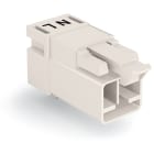 WAGO ELETTRONICA - Spina per circuiti stampati.angolato.2 poli.bianco