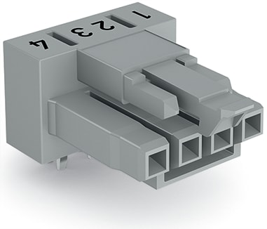 WAGO ELETTRONICA - Presa per circuiti stampati.angolato.4 poli.grigio