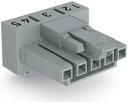 WAGO ELETTRONICA - Presa per circuiti stampati.angolato.5 poli.grigio
