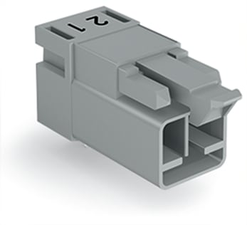 WAGO ELETTRONICA - Spina per circuiti stampati.angolato.2 poli.grigio