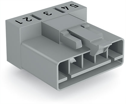 WAGO ELETTRONICA - Spina per circuiti stampati.angolato.5 poli.grigio 890-855/011-000