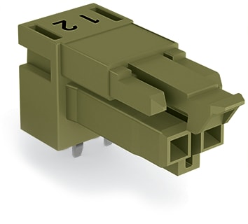 WAGO ELETTRONICA - Presa per circuiti stampati.angolato.2 poli.verde chiaro 890-862/011-000