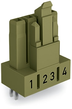 WAGO ELETTRONICA - Presa per circuiti stampati.dritto.4 poli.verde chiaro 890-864