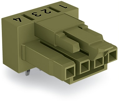 WAGO ELETTRONICA - Presa per circuiti stampati.angolato.4 poli.verde chiaro 890-864/011-000