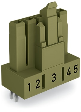 WAGO ELETTRONICA - Presa per circuiti stampati.dritto.5 poli.verde chiaro 890-865