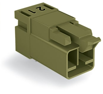 WAGO ELETTRONICA - Spina per circuiti stampati.angolato.2 poli.verde chiaro 890-872/011-000