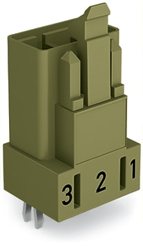 WAGO ELETTRONICA - Spina per circuiti stampati.dritto.3 poli.verde chiaro 890-873