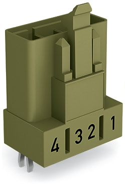 WAGO ELETTRONICA - Spina per circuiti stampati.dritto.4 poli.verde chiaro 890-874