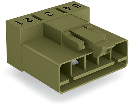 WAGO ELETTRONICA - Spina per circuiti stampati.angolato.5 poli.verde chiaro 890-875/011-000