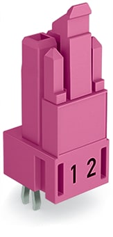 WAGO ELETTRONICA - Presa per circuiti stampati.dritto.2 poli.rosa