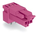 WAGO ELETTRONICA - Presa per circuiti stampati.angolato.2 poli.rosa