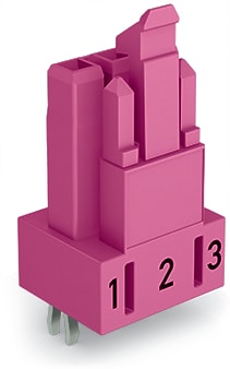WAGO ELETTRONICA - Presa per circuiti stampati.dritto.3 poli.rosa