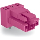 WAGO ELETTRONICA - Presa per circuiti stampati.angolato.3 poli.rosa