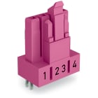 WAGO ELETTRONICA - Presa per circuiti stampati.dritto.4 poli.rosa