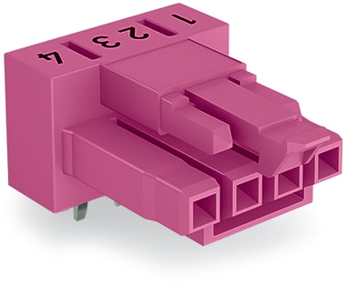 WAGO ELETTRONICA - Presa per circuiti stampati.angolato.4 poli.rosa