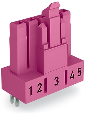WAGO ELETTRONICA - Presa per circuiti stampati.dritto.5 poli.rosa