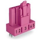 WAGO ELETTRONICA - Presa per circuiti stampati.dritto.5 poli.rosa