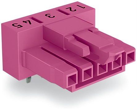 WAGO ELETTRONICA - Presa per circuiti stampati.angolato.5 poli.rosa