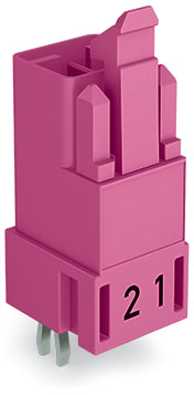 WAGO ELETTRONICA - Spina per circuiti stampati.dritto.2 poli.rosa 890-892