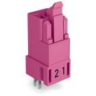 WAGO ELETTRONICA - Spina per circuiti stampati.dritto.2 poli.rosa