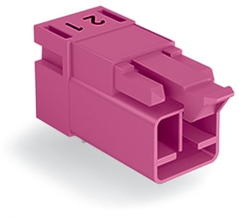 WAGO ELETTRONICA - Spina per circuiti stampati.angolato.2 poli.rosa