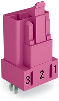 WAGO ELETTRONICA - Spina per circuiti stampati.dritto.3 poli.rosa